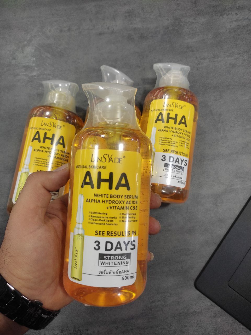 سرم سفید کننده بدن لنسیاد AHA