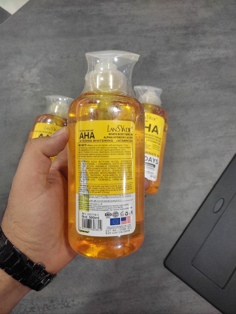 سرم سفید کننده بدن لنسیاد AHA