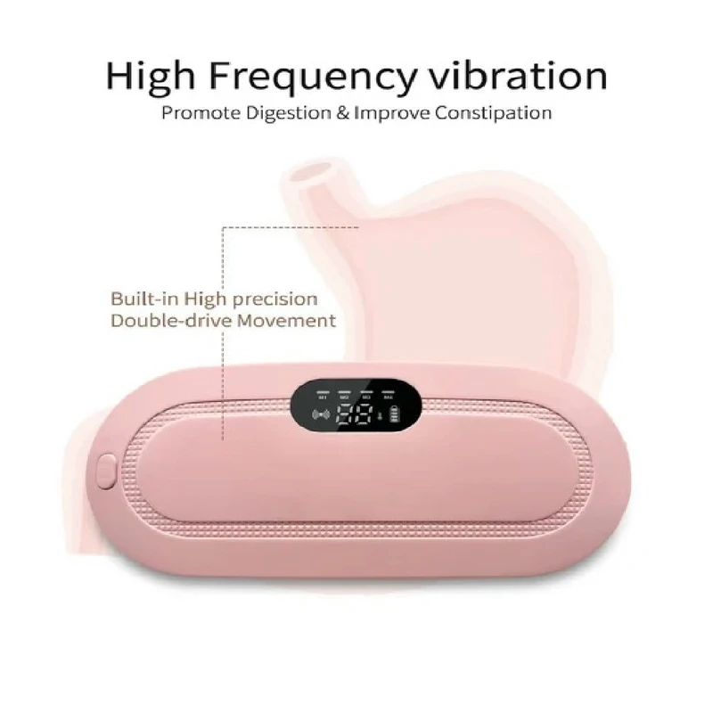 کمربند حرارتی ماساژور ویبره قاعدگی | تسکین درد پریودی (رنگ صورتی)