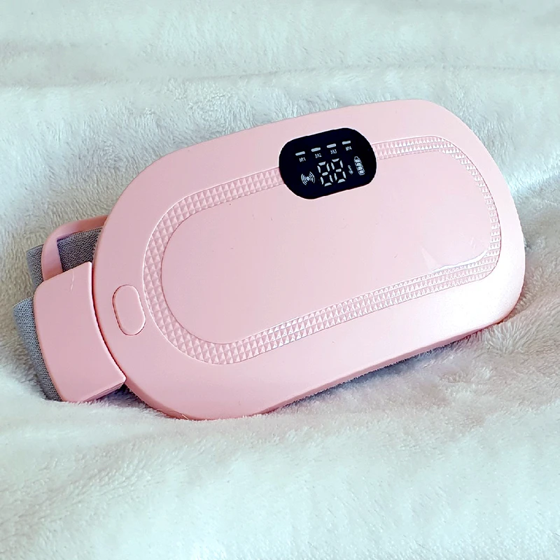 کمربند حرارتی ماساژور ویبره قاعدگی | تسکین درد پریودی (رنگ صورتی)